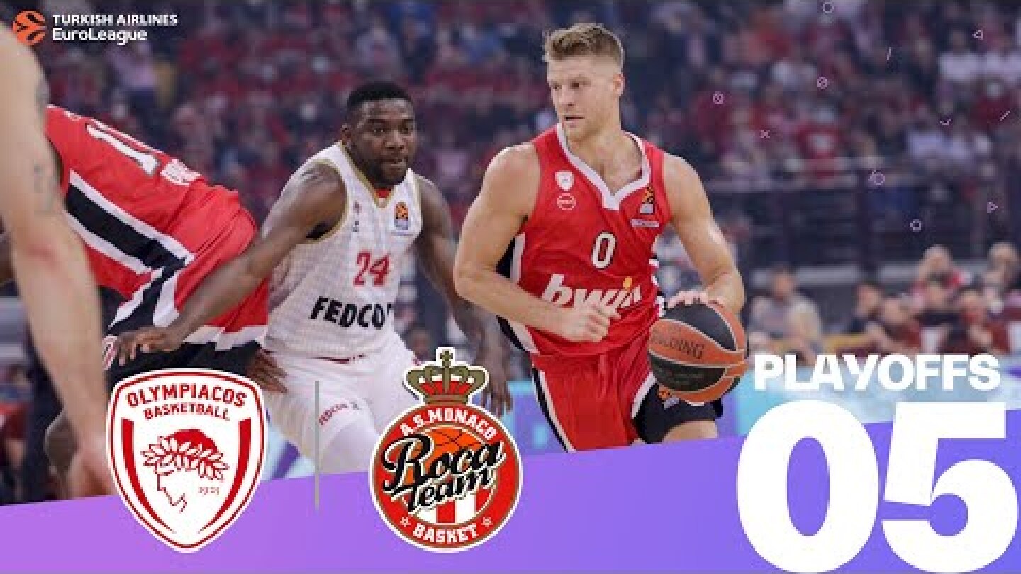 Olympiacos outlasts Monaco in thriller! | Playoffs Game 5, Highlights | Turkish Airlines EuroLeague
