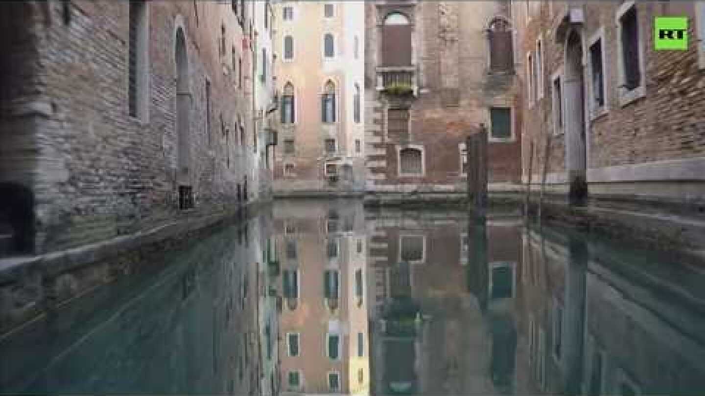 Rare view | Clear & empty Venice canals amid COVID-19 pandemic