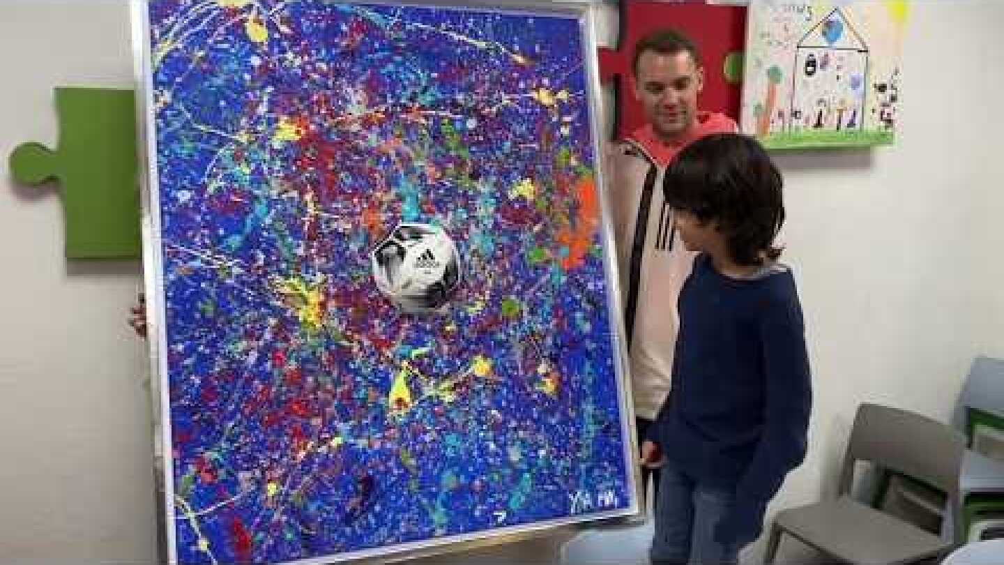 Mikail Akar / Abstract Painting with Manuel Neuer rot the Kids Foundation