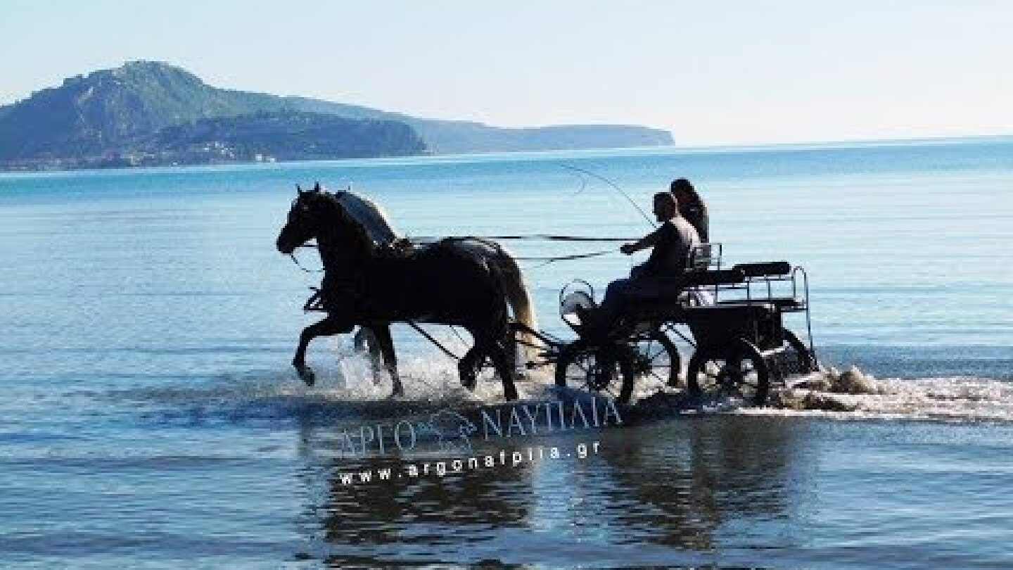 Βόλτα με άμαξα μέσα στη θάλασσα της Νέας Κίου