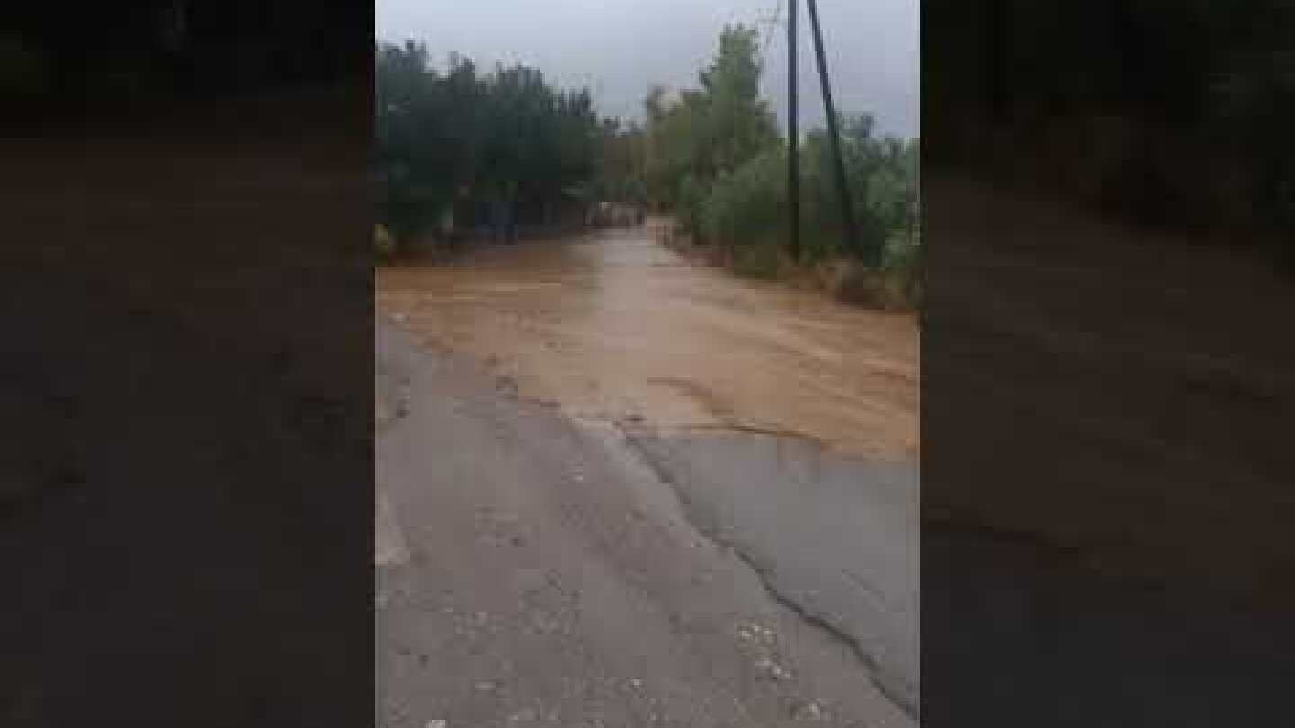 ΕΥΒΟΙΑ!! υπερχειλισε ο ποταμος Ληλας στην ευβοια!! βιβλικη καταστροφη!!