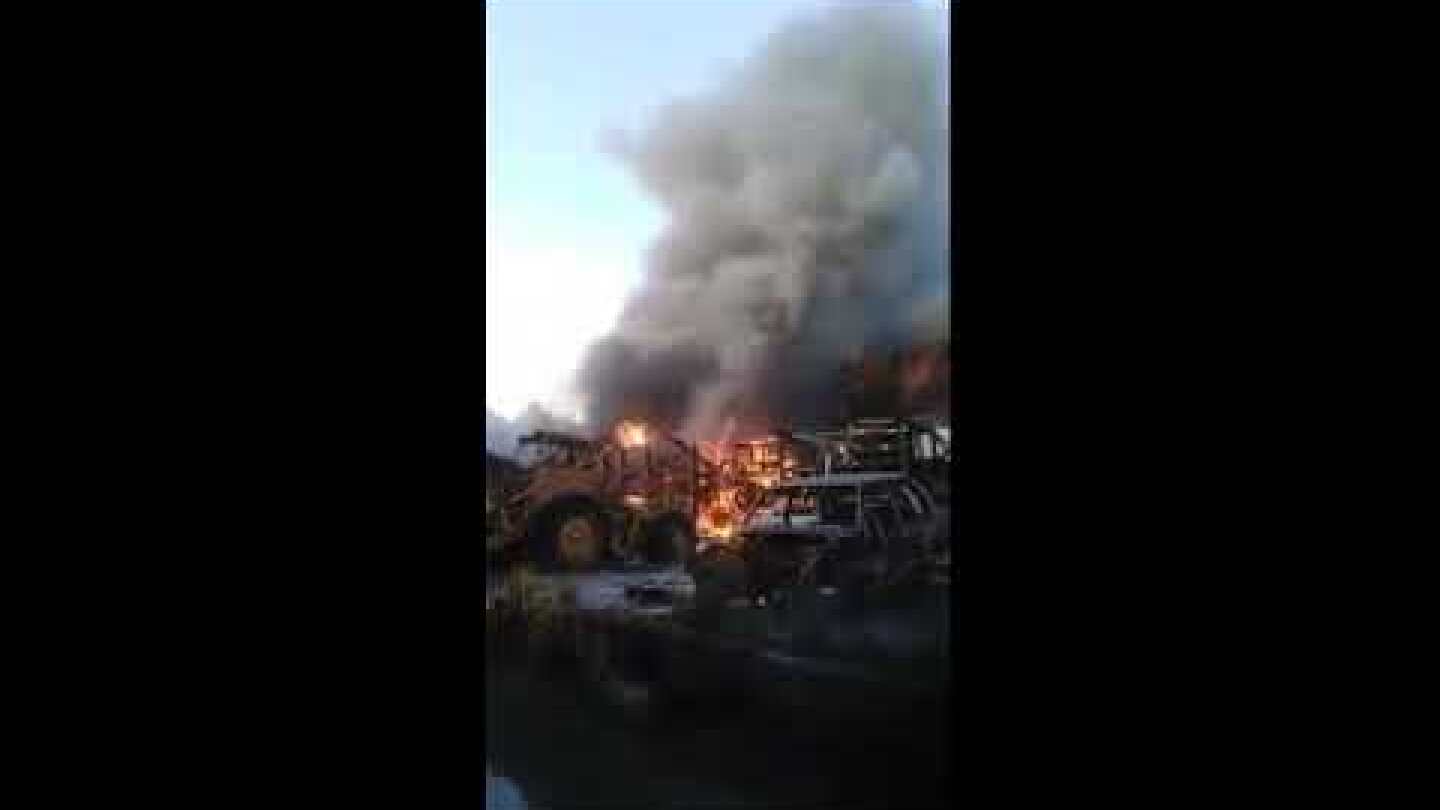 Φωτιά στη Διασταύρωση Ραφήνας