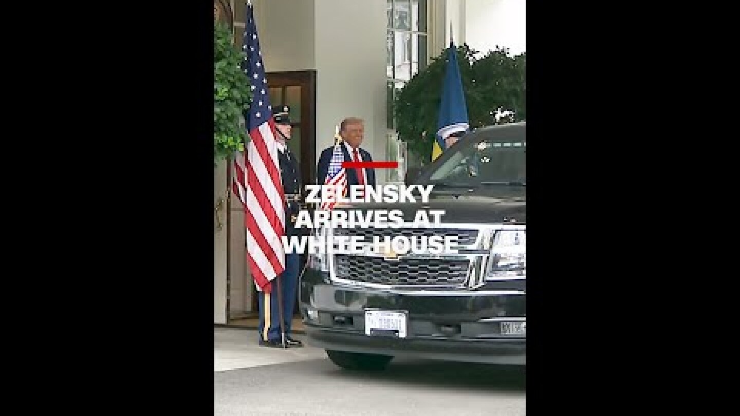 President Zelensky arrives at the White House to meet President Trump