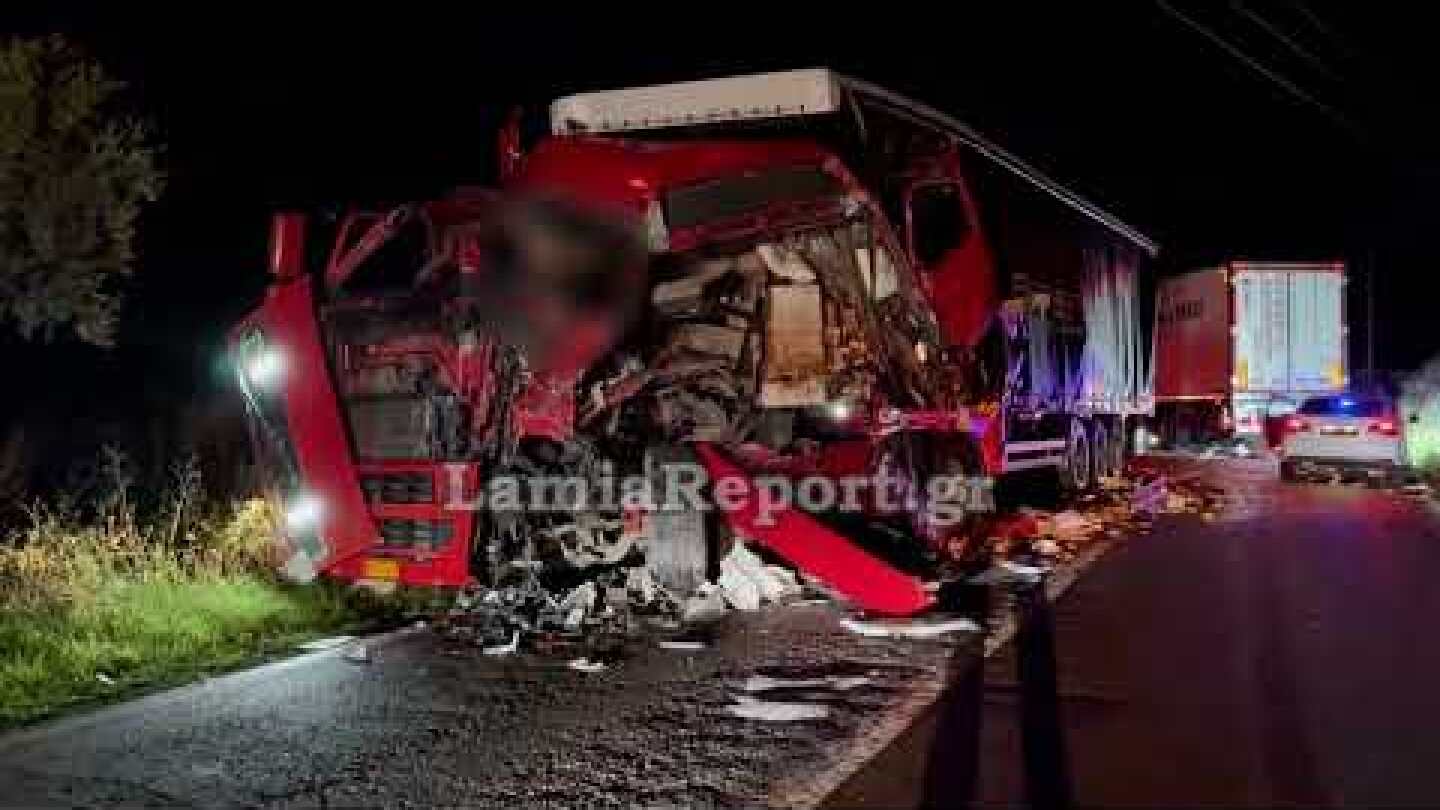 LamiaReport.gr: Σοβαρό τροχαίο με νταλίκες στο δρόμο Λαμίας-Λειβαδιάς