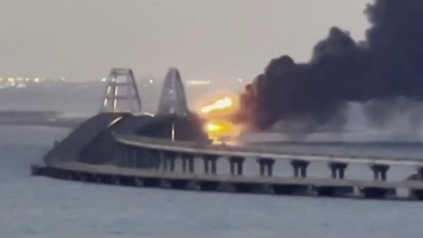 Kerch bridge in Crimea rocked by explosion