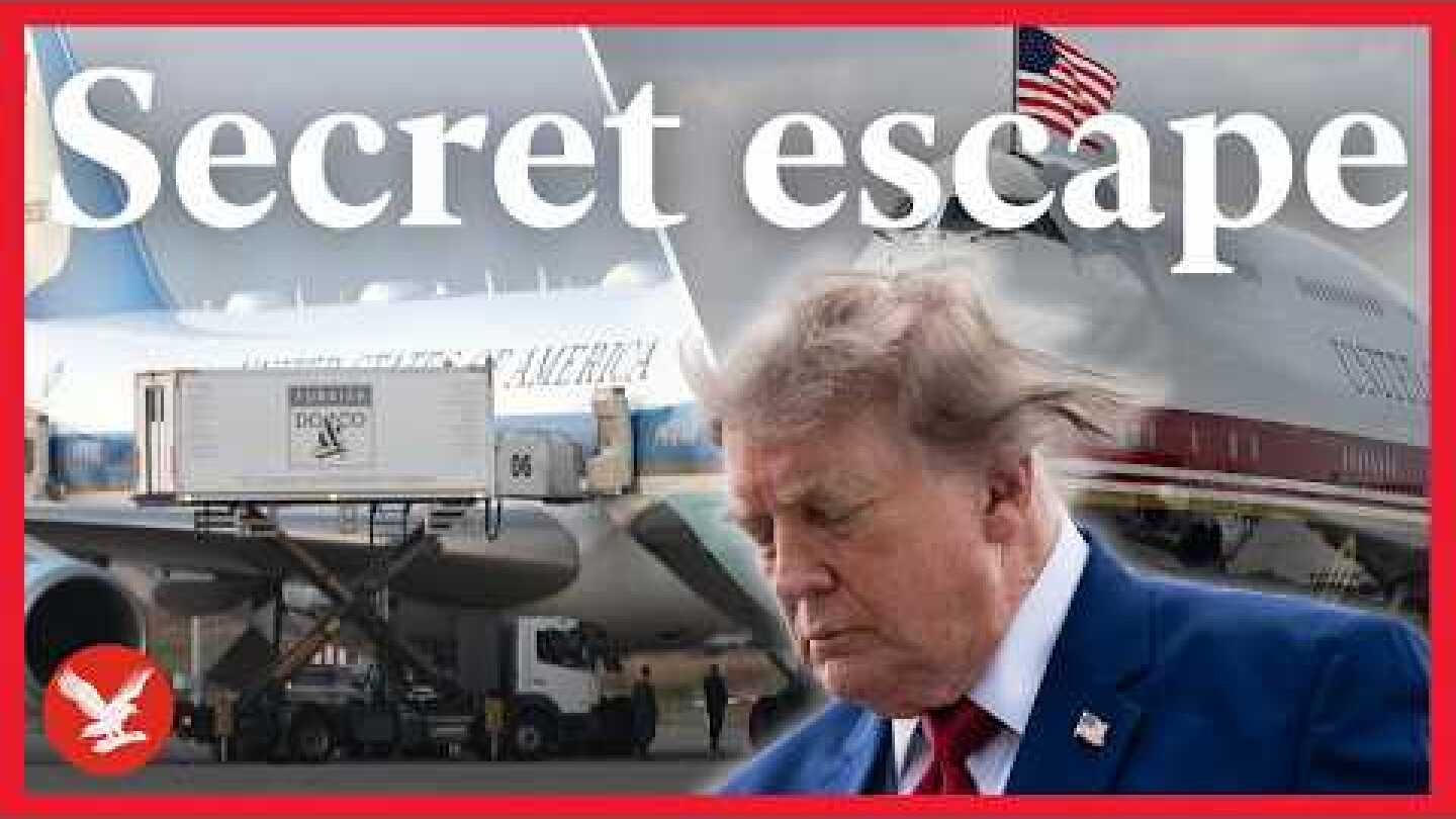 How Trump hid in catering cart to board secret flight after Iran threat