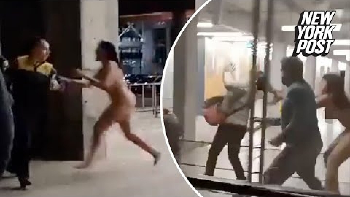Wild video shows naked woman attacking travelers at Chilean airport
