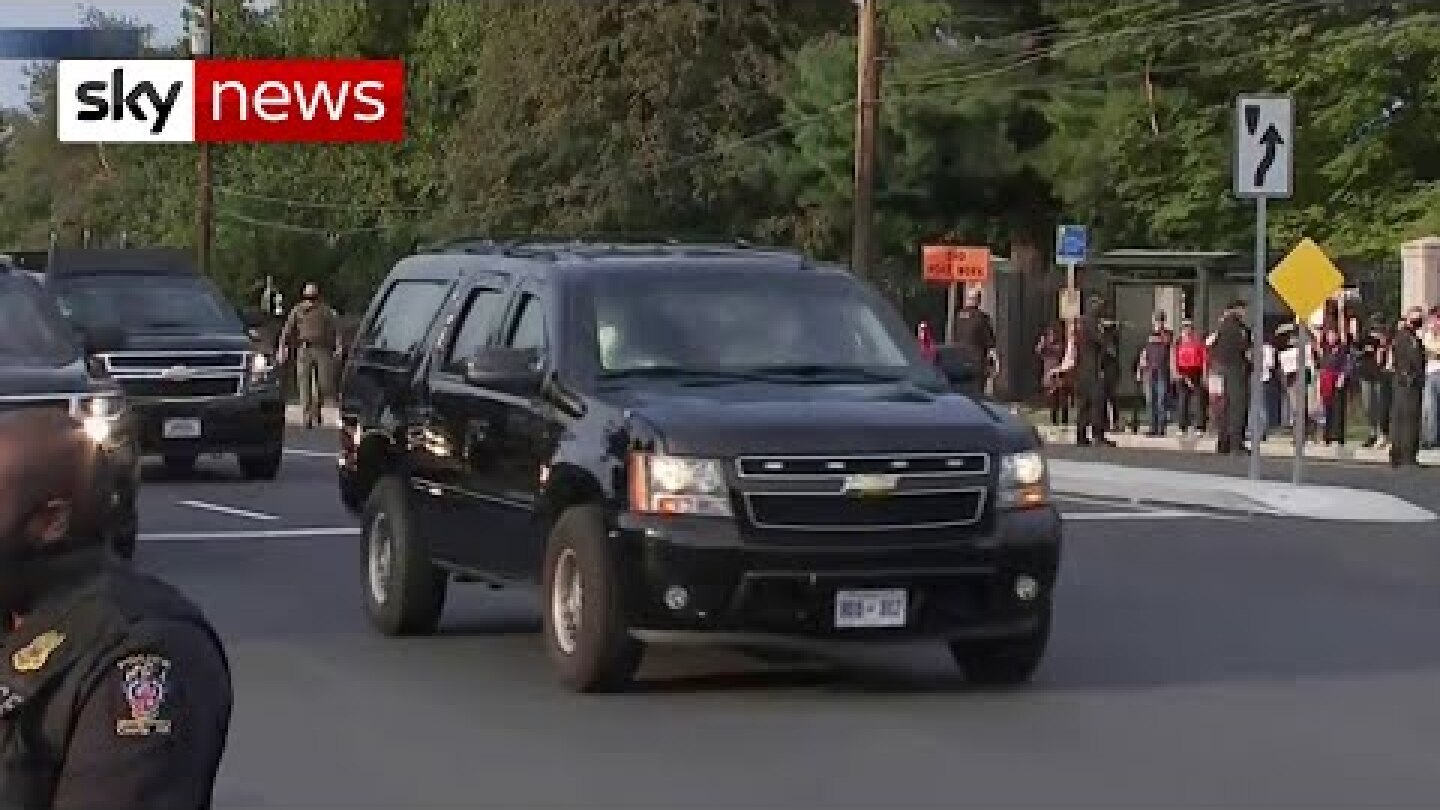 President Trump's surprise drive-by greeting to supporters