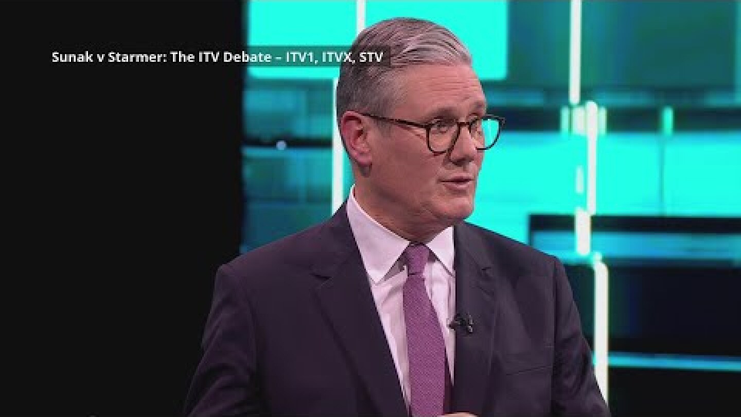 Sunak faces Starmer in first TV election debate
