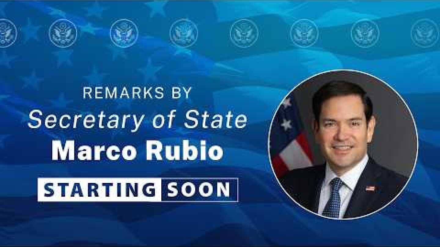 Secretary Rubio Delivers Remarks from the Acropolis in Athens, Greece - 11:30 AM
