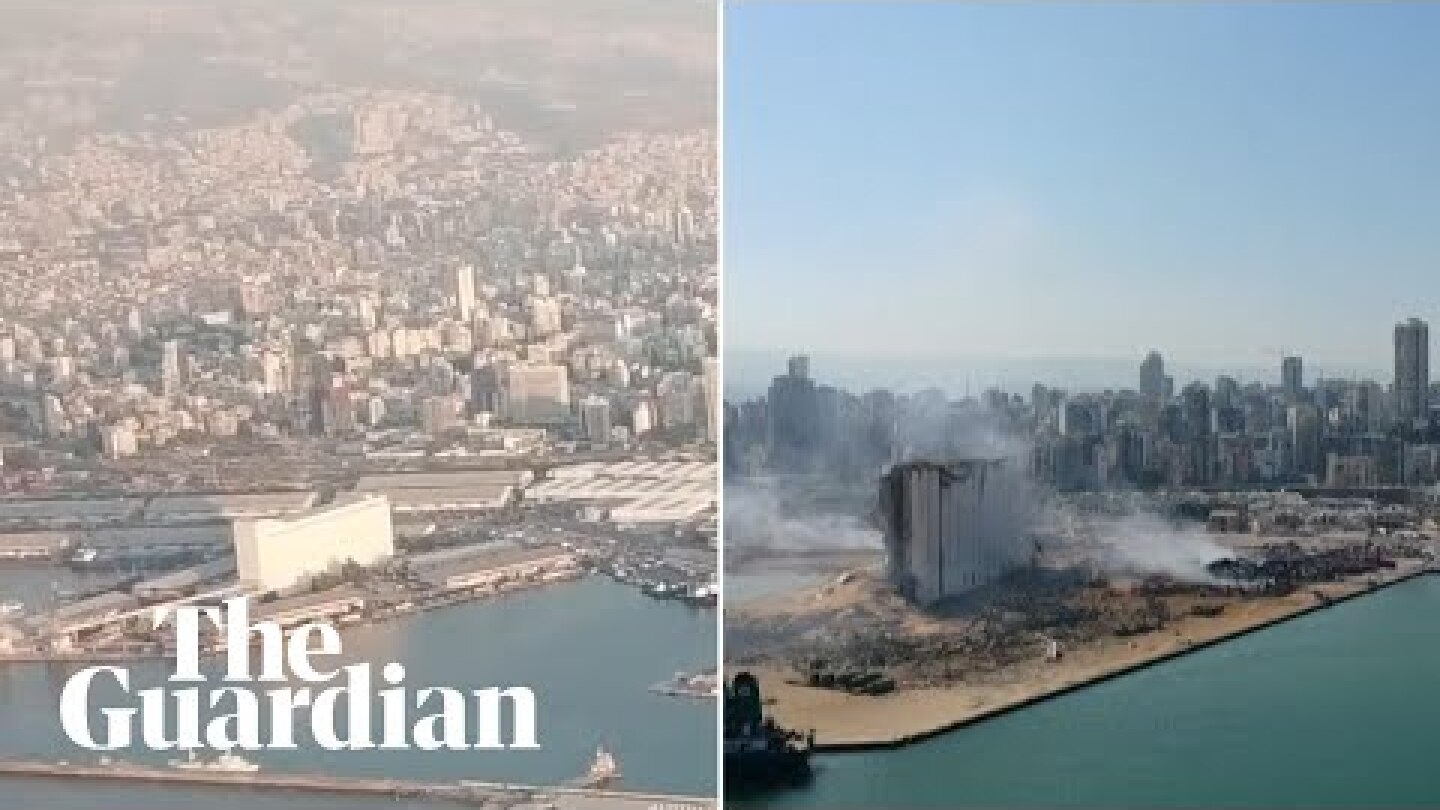 Beirut before and after: drone footage shows devastation caused by explosion