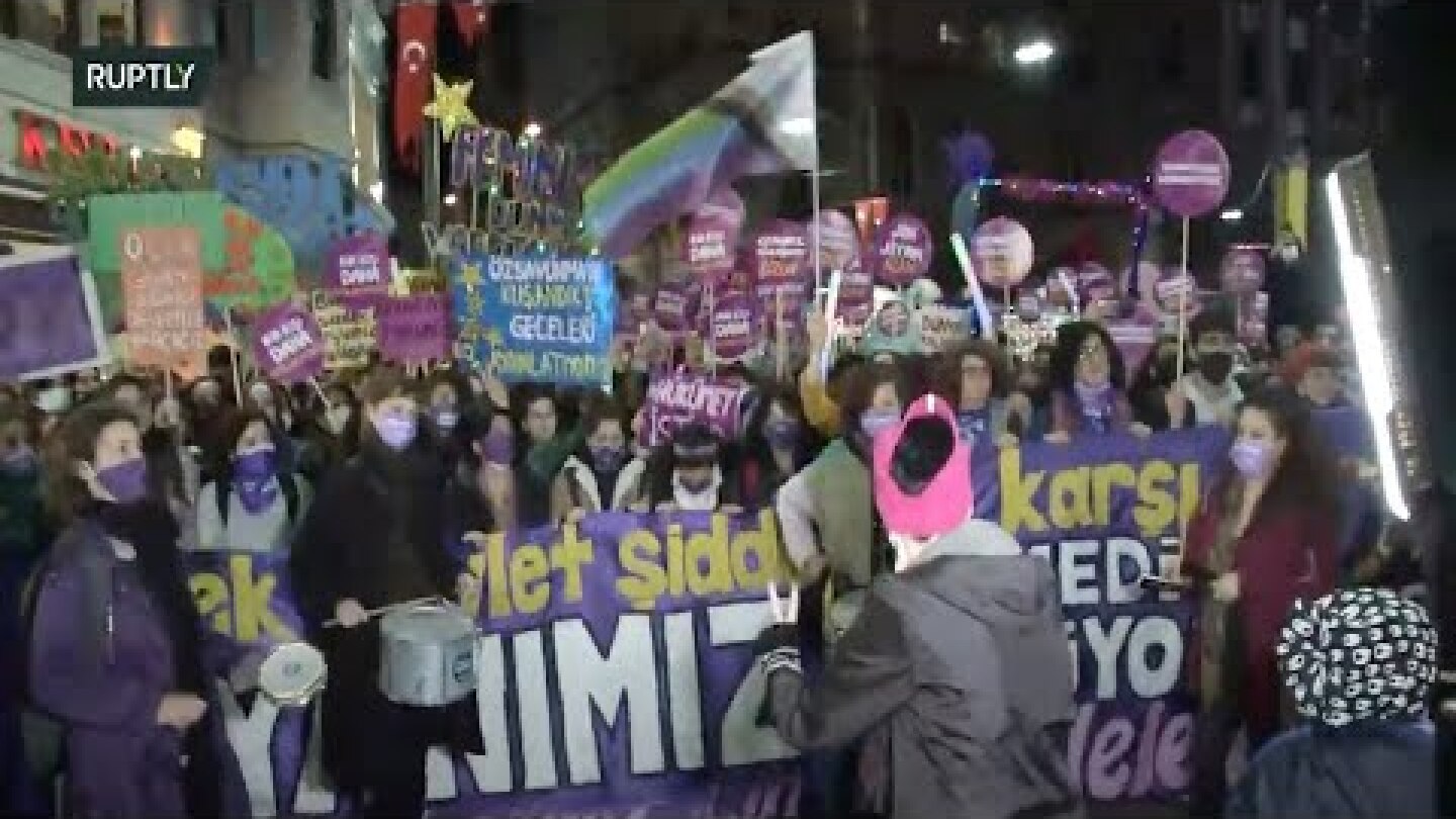 LIVE: Activists rally in Istanbul to mark Intl Day for Elimination of Violence Against Women