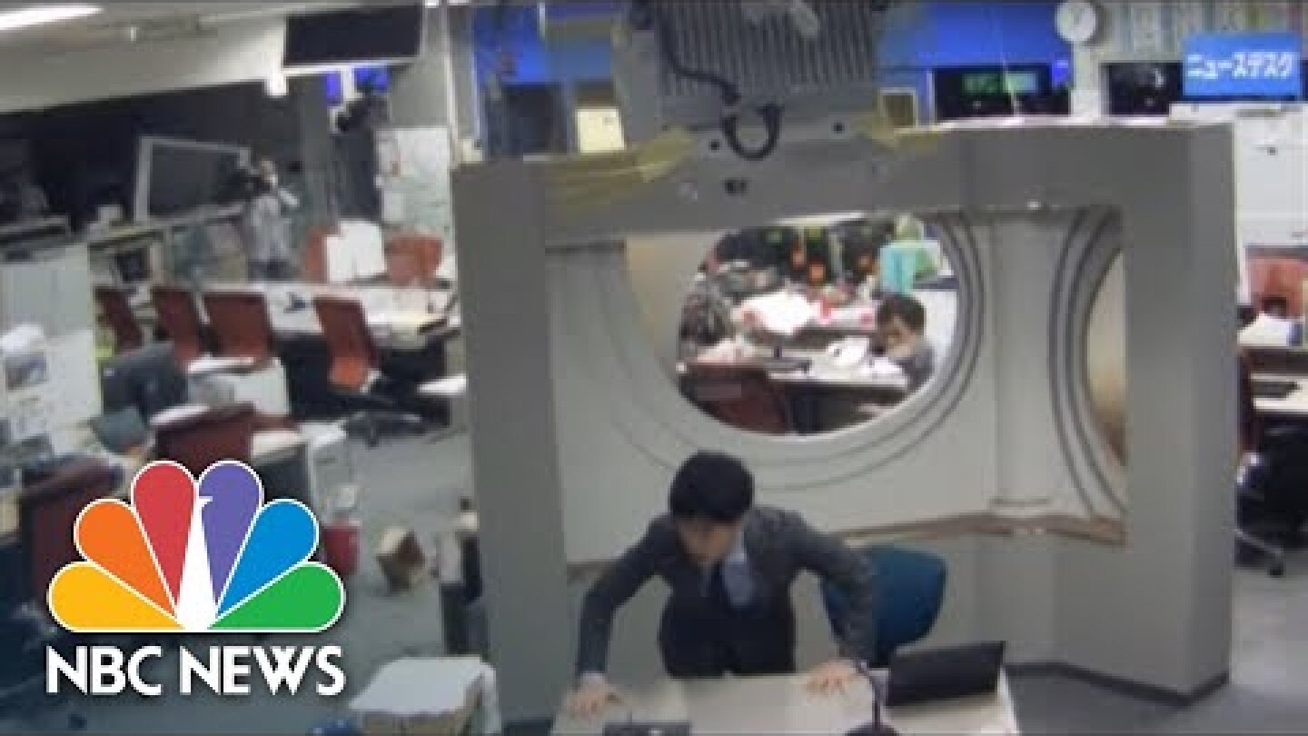 Watch: Newsroom in Japan Experiences 7.3-Magnitude Earthquake