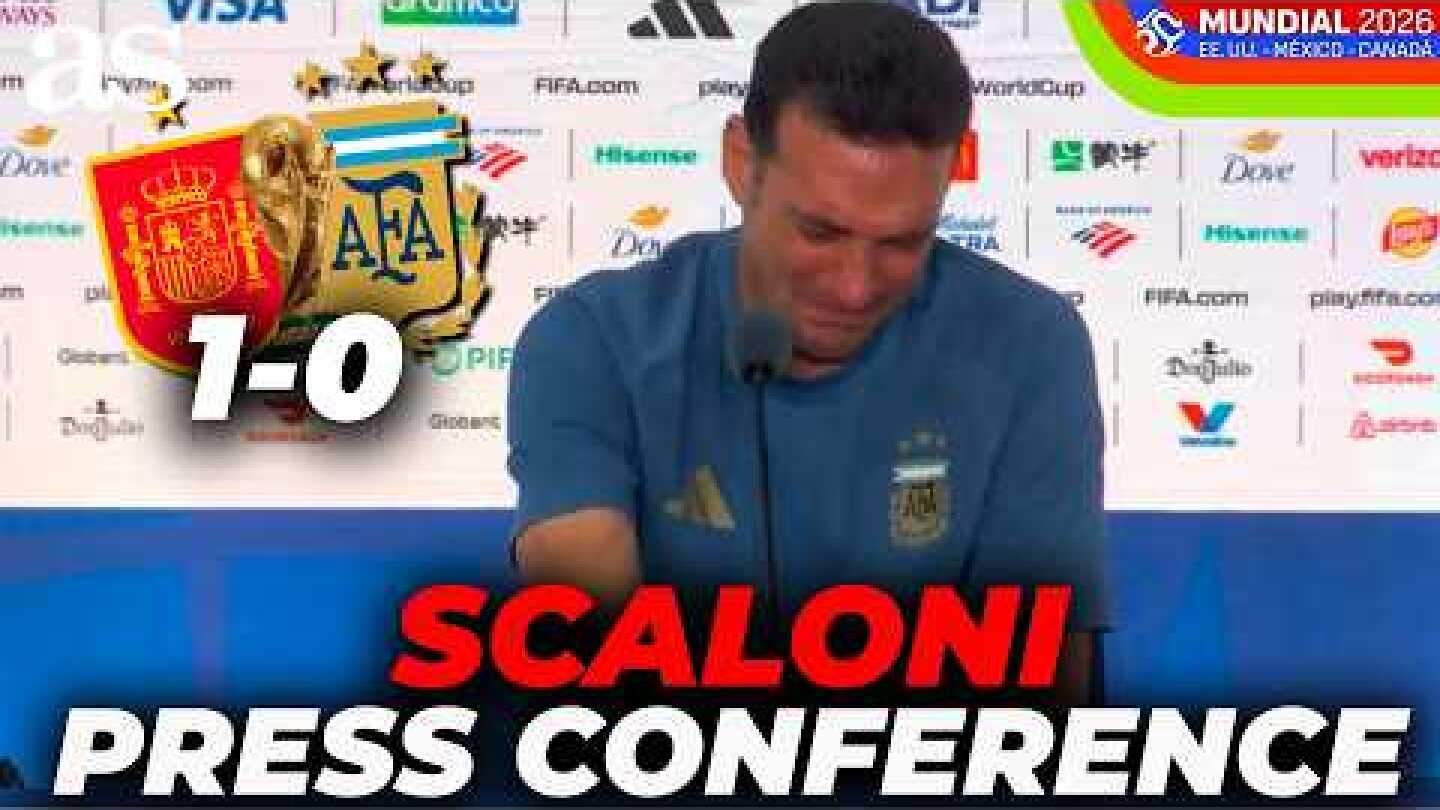 SCALONI, PRESS CONFERENCE after SPAIN 1 - ARGENTINA 0: EMOTION and TEARS after losing the WORLD CUP