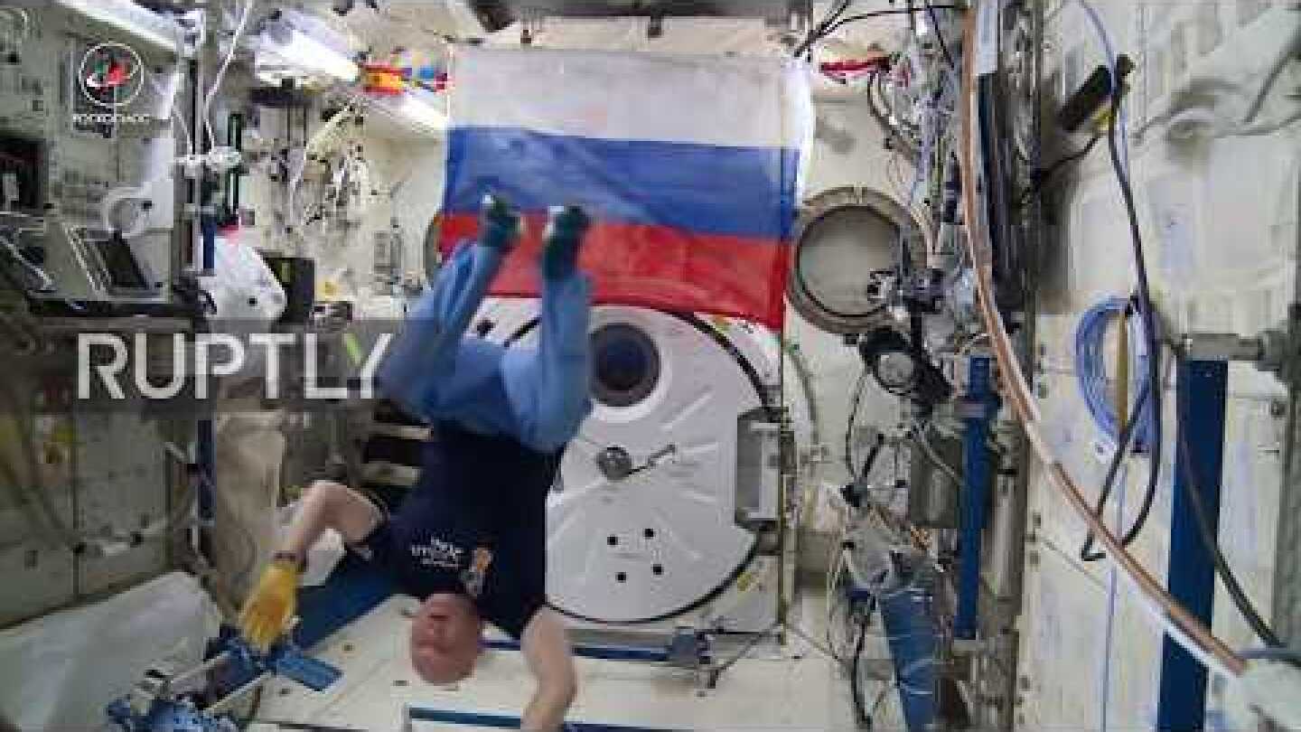 Cosmonauts aboard ISS play space football ahead of World Cup!