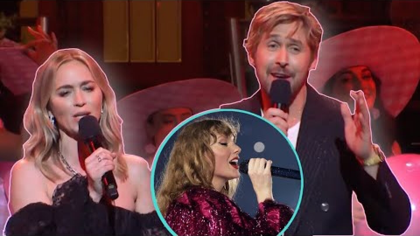 Ryan Gosling & Emily Blunt SING 'Barbenheimer' Cover Of Taylor Swift’s ‘All Too Well’ During ‘SNL’