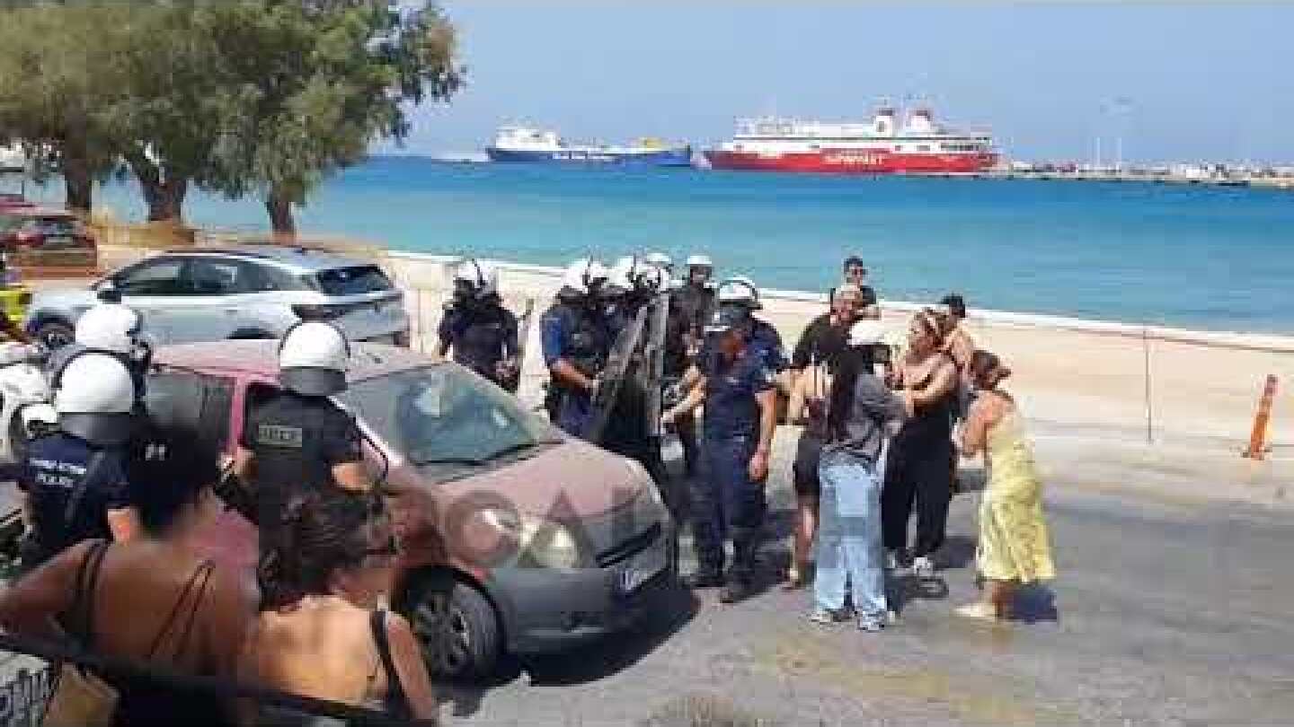 Ένταση στο λιμάνι της Ρόδου με την άφιξη Ισραηλινών τουριστών