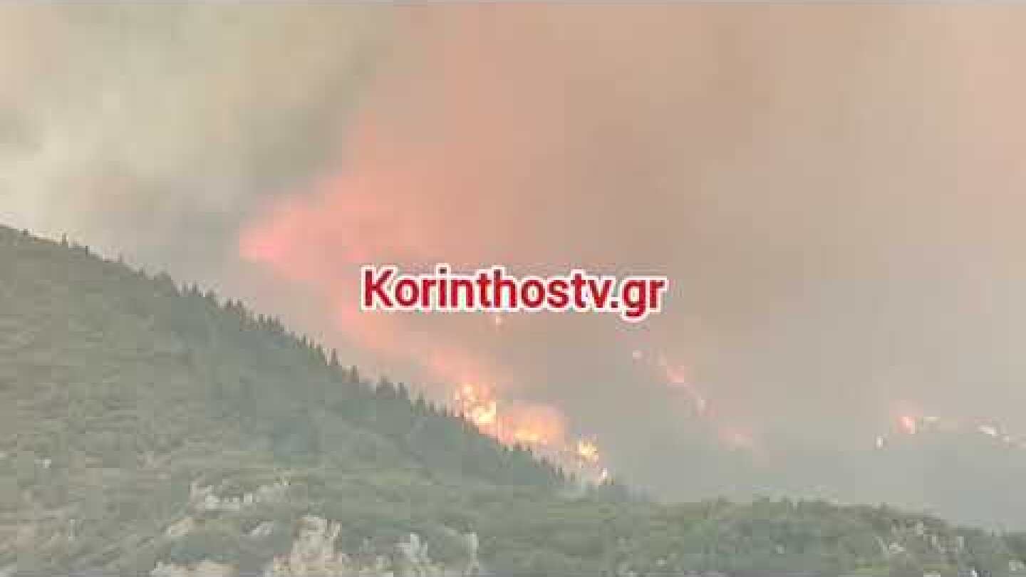 Στην Καστανιά το πύρινο μέτωπο