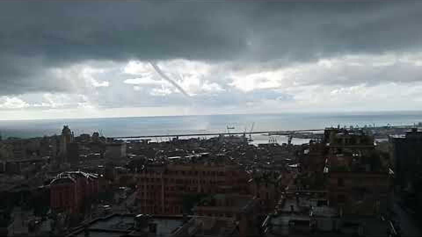 Waterspout this morning off Genova Italy