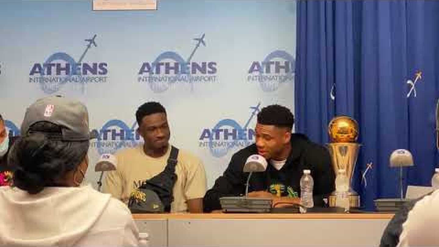 Oι δηλώσεις του Γιάννη Αντετοκούνμπο στη συνέντευξη Τύπου στο Ελ. Βενιζέλος