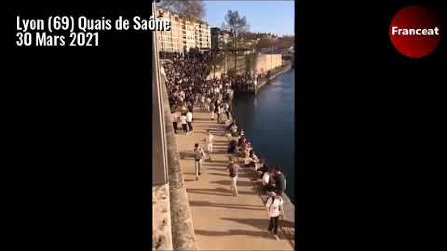 Lyon (69) : 300 personnes rassemblées pour une fête sauvage sur les quais de Saône