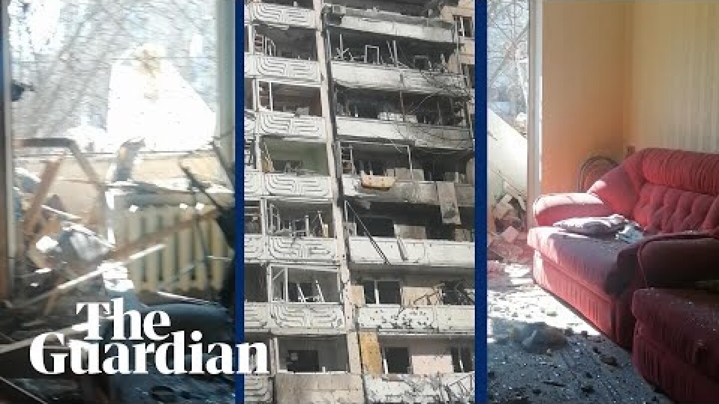 Inside a destroyed Kyiv apartment building after Russia shelling