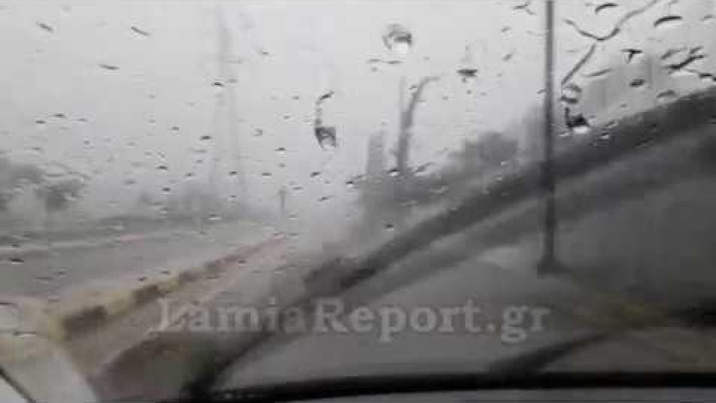 LamiaReport.gr: Πλημμυρισμένοι δρόμοι στη Λαμία 27-8-18