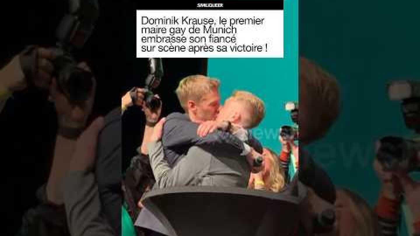 Dominik Krause, le premier maire gay de Munich embrasse son fiancé sur scène après sa victoire !