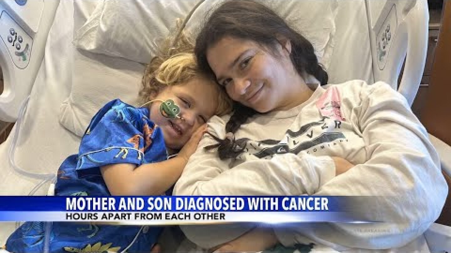 Mother and son diagnosed with cancer hours apart from each other