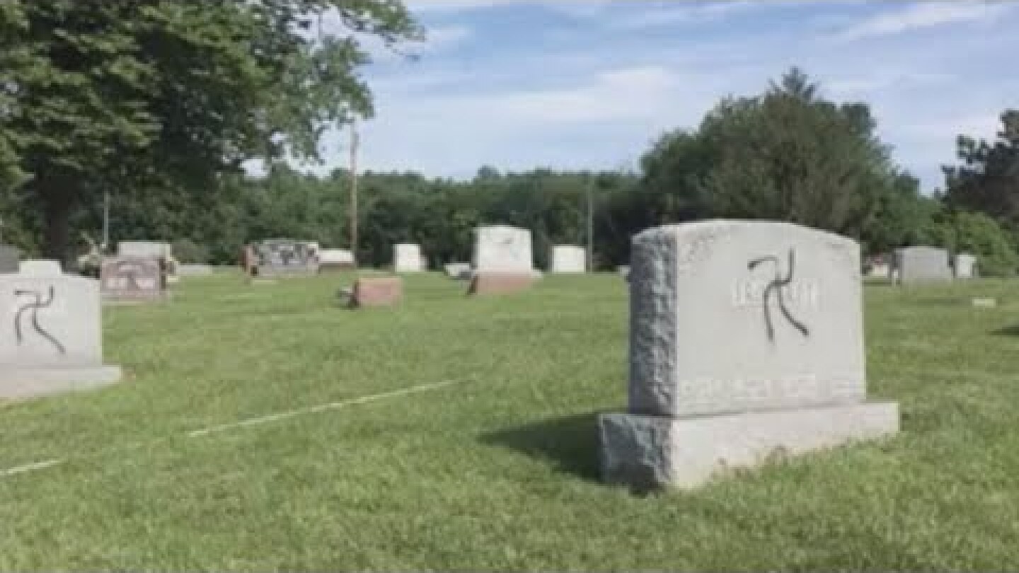 Illinois cemetery vandalized with swastikas