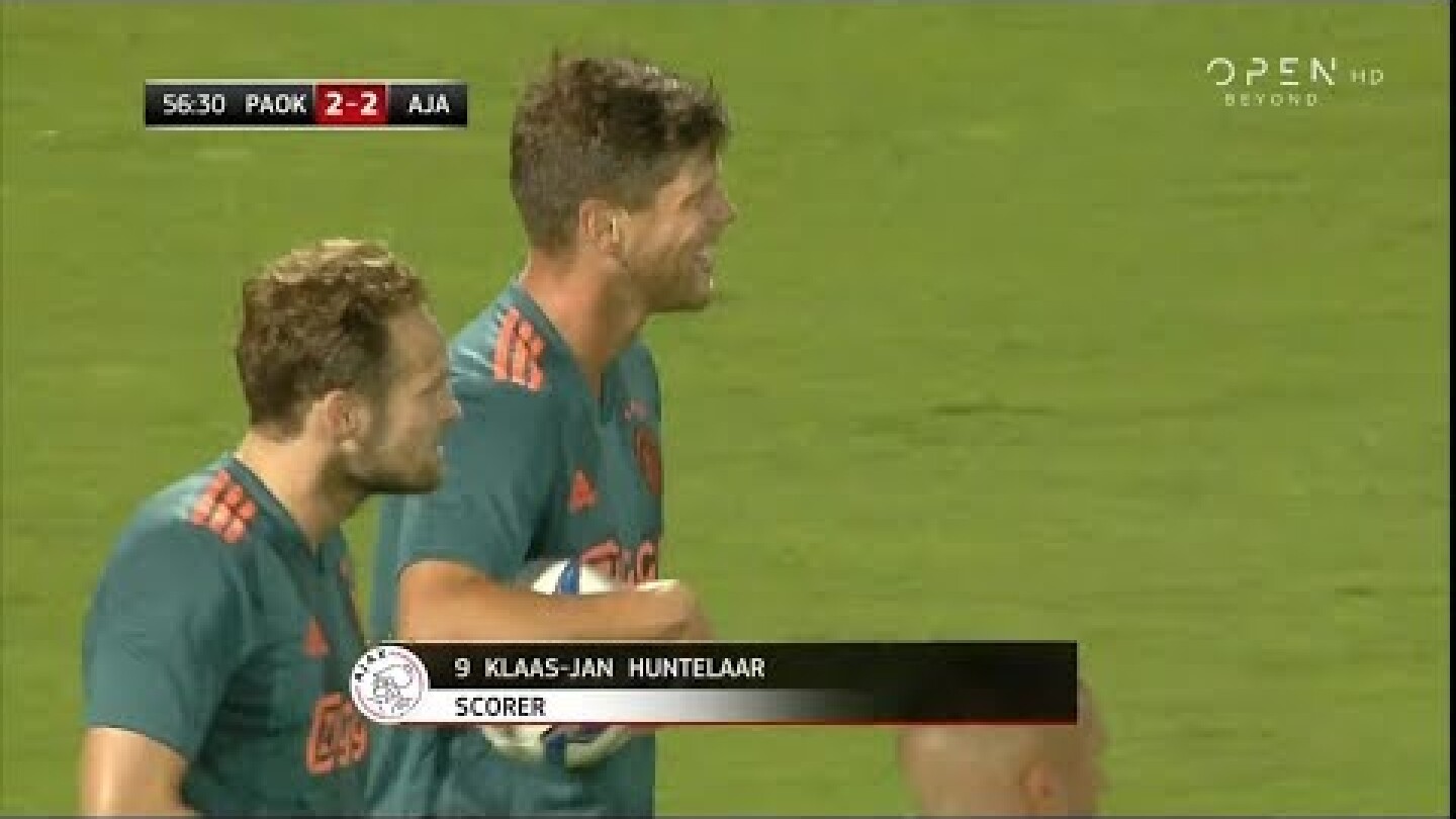⚽️ ΠΑΟΚ - Άγιαξ 2-2 Το γκολ του Χούντελαρ {6.8.2019}