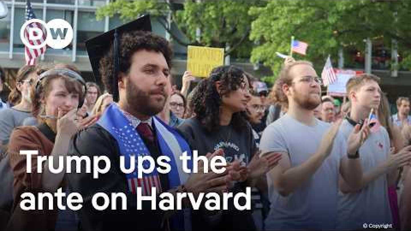 Harvard students protest over Trump cuts | DW News
