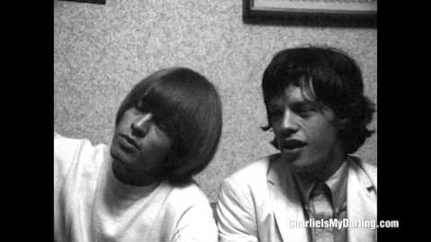 Mick Jagger, Brian Jones & Keith Richards at press conference (Charlie is my Darling) | ABKCO Films
