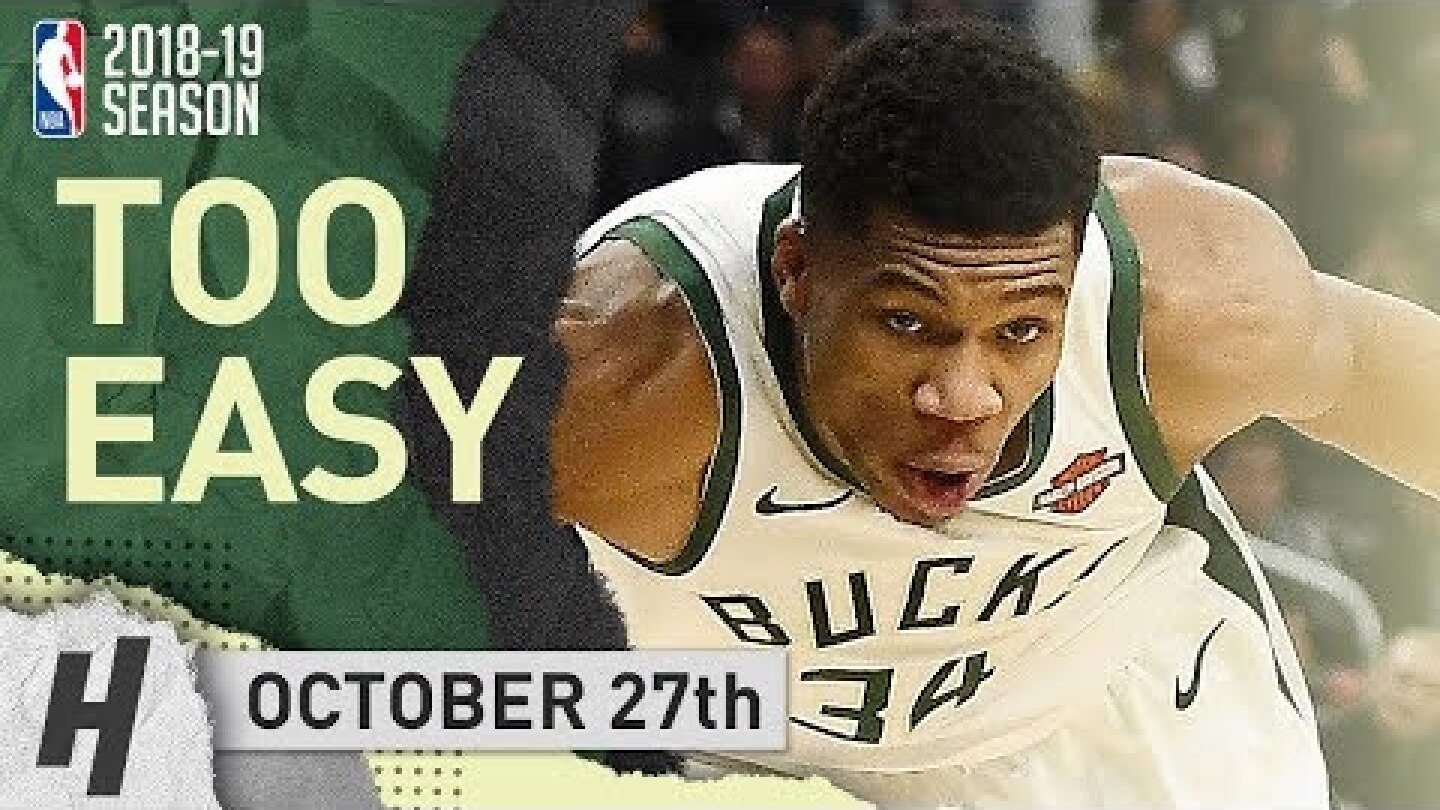 Giannis Antetokounmpo Full Highlights Bucks vs Magic 2018.10.27 - 21 Points, NASTY Dunks!