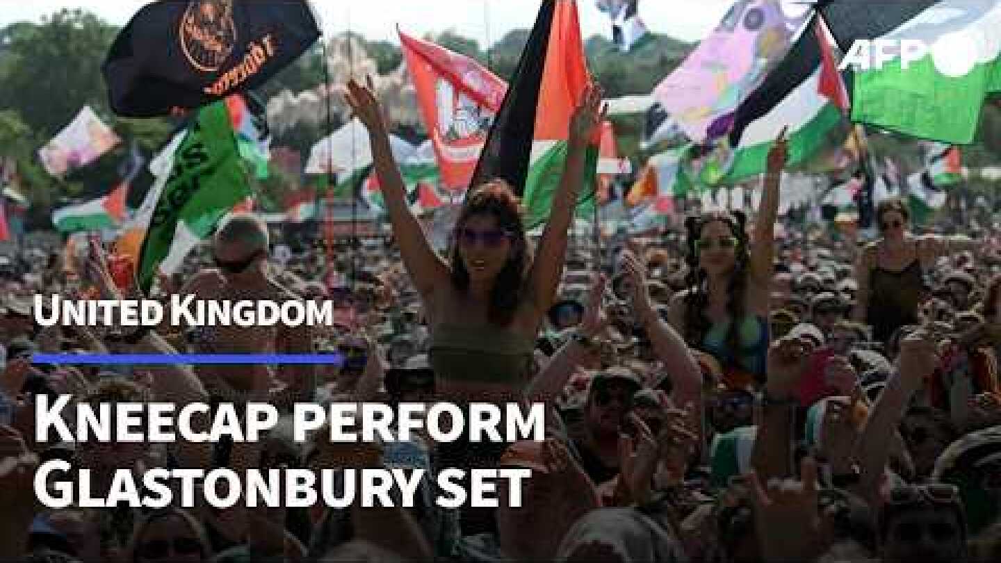 Huge crowd attends defiant Kneecap set at Glastonbury | AFP