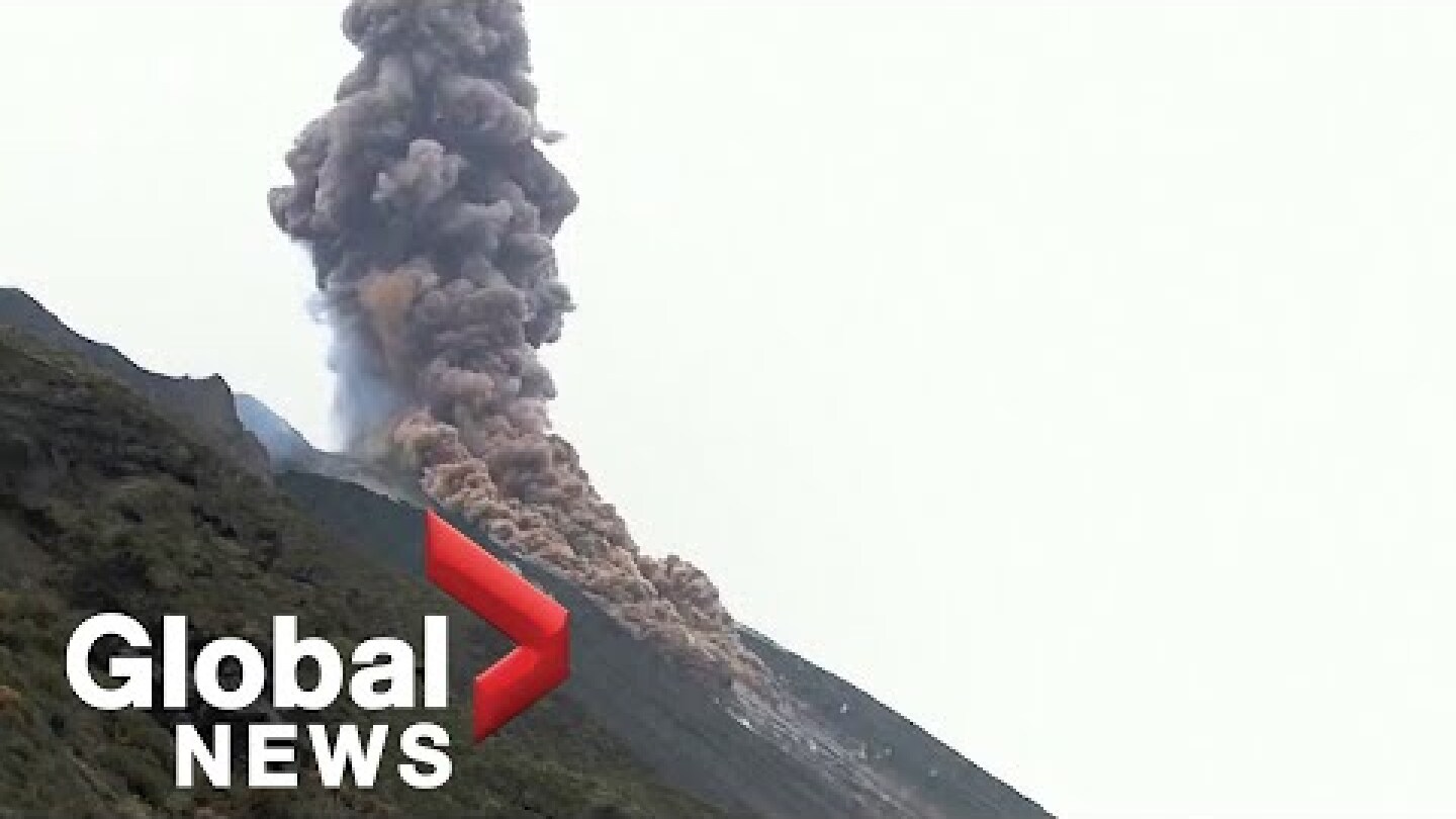Stromboli volcano erupts in "high-intensity" explosion spewing lava and ash