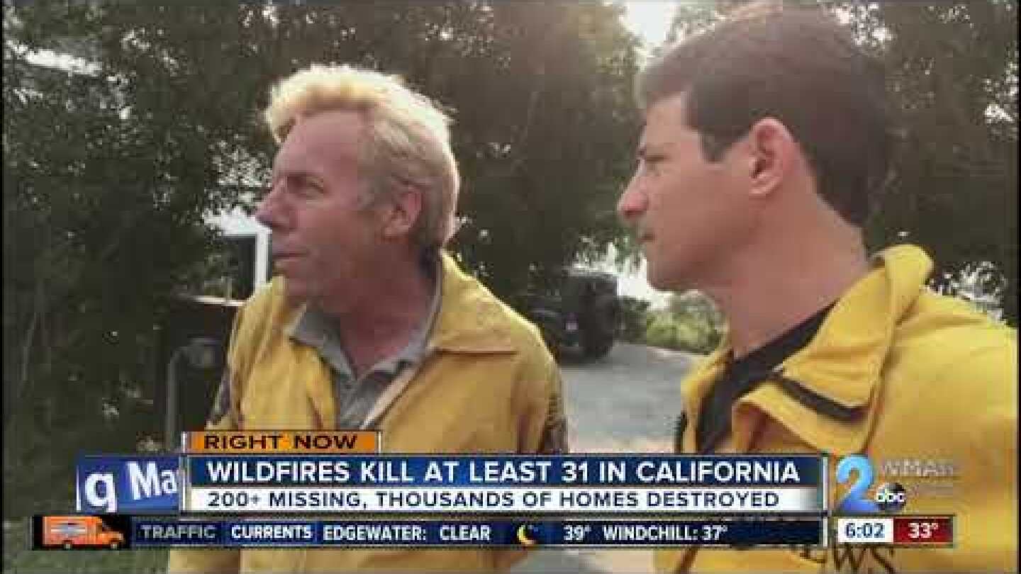31 dead in fires burning in California