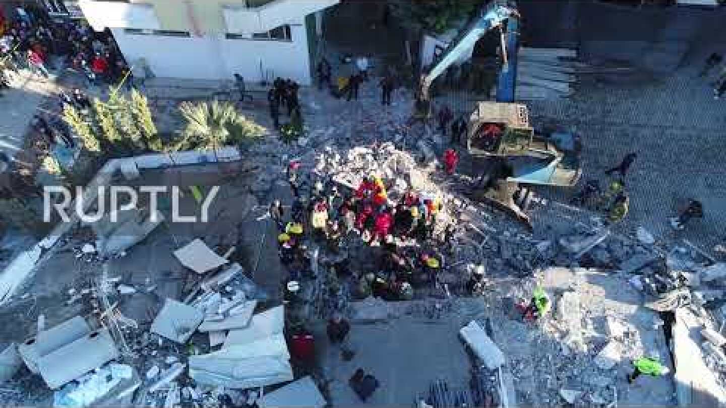 Albania: Drone footage captures earthquake aftermath amid Durres rescue ops