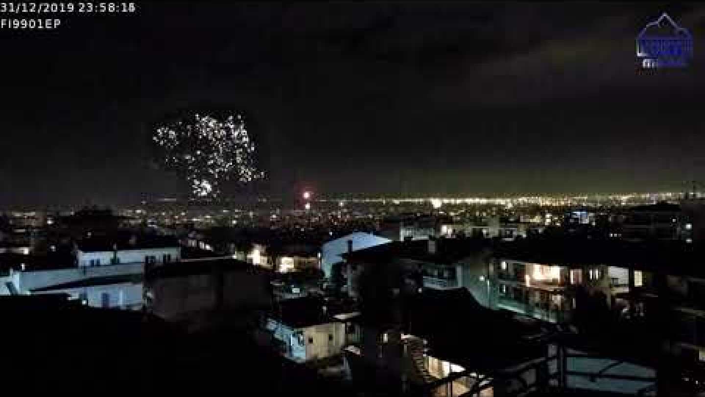 New year's eve in Thessaloniki - A firework timelapse
