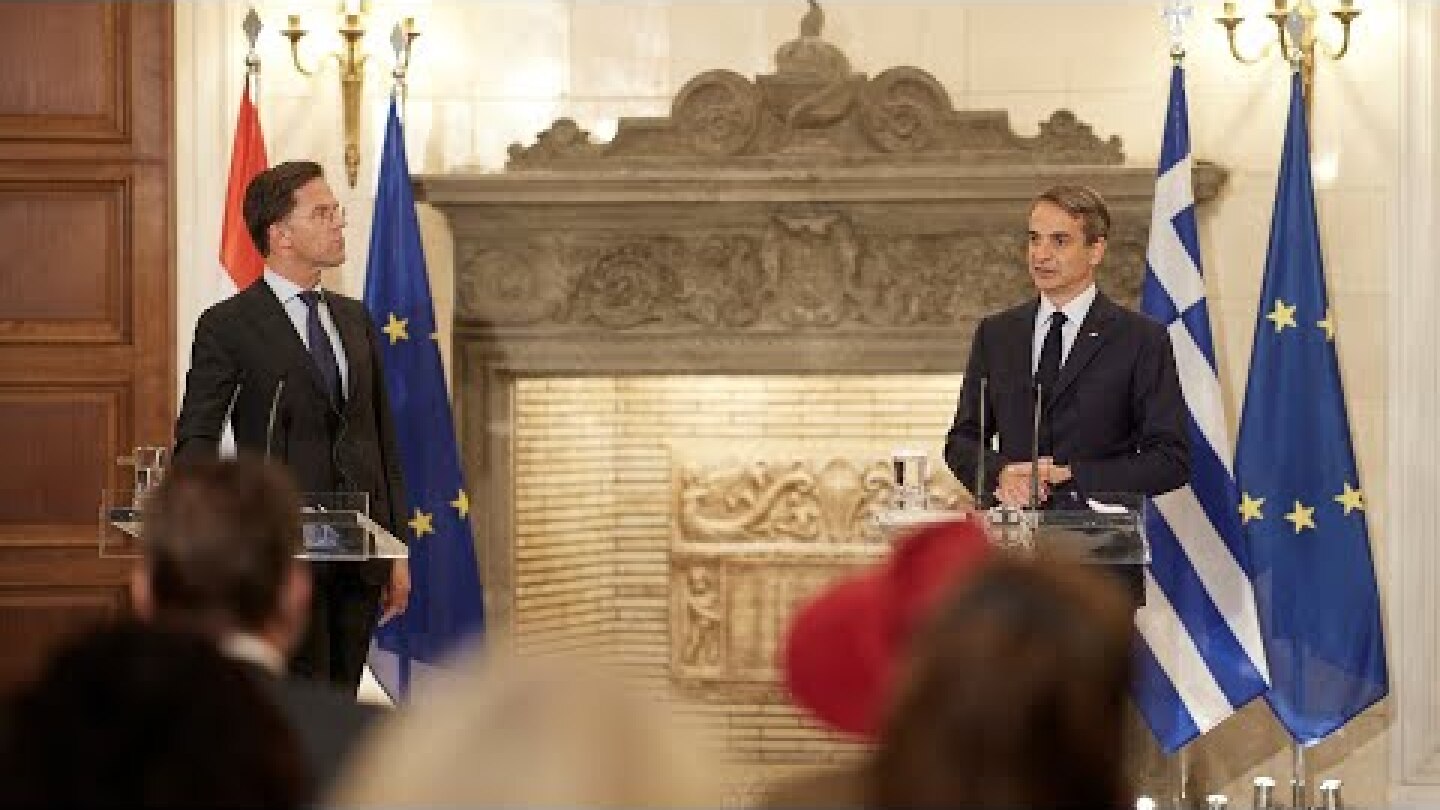 Κοινή συνέντευξη τύπου του Πρωθυπουργού Κ. Μητσοτάκη με τον Πρωθυπουργό της Ολλανδίας M. Rutte