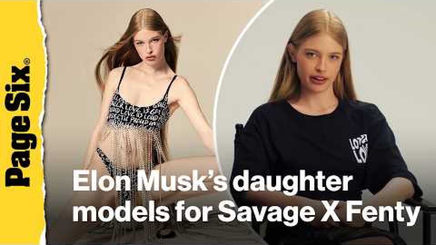 Elon Musk's daughter models bedazzled lingerie for Savage X Fenty Pride campaign