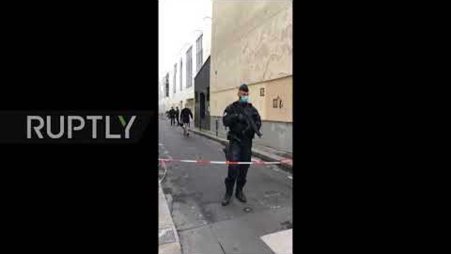 France: Forensic team on site after stabbing attack near Charlie Hebdo former office