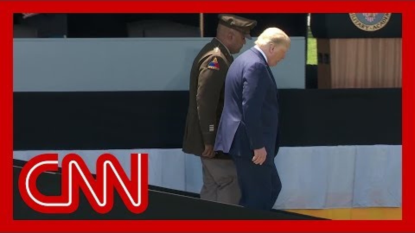 President Trump's West Point walk sparks questions about his health