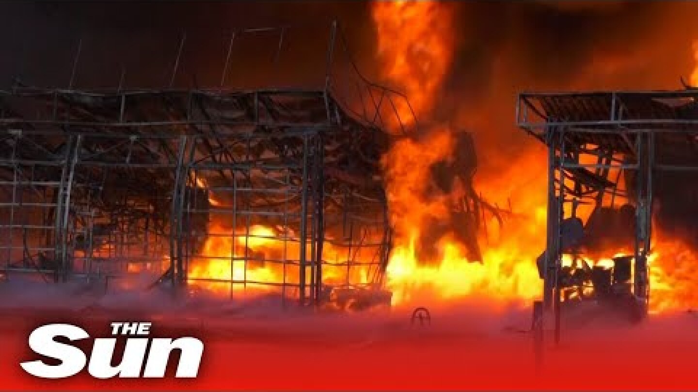 Three civilians killed in warehouse shelling in Kharkiv