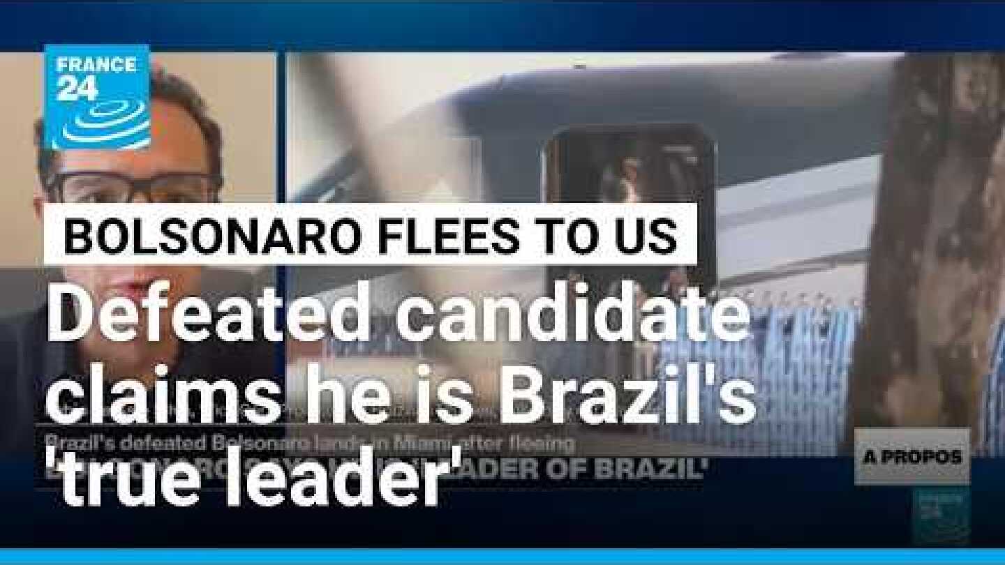 Flavio Bolsonaro claims he is Brazil's true leader after fleeing to US • FRANCE 24 English