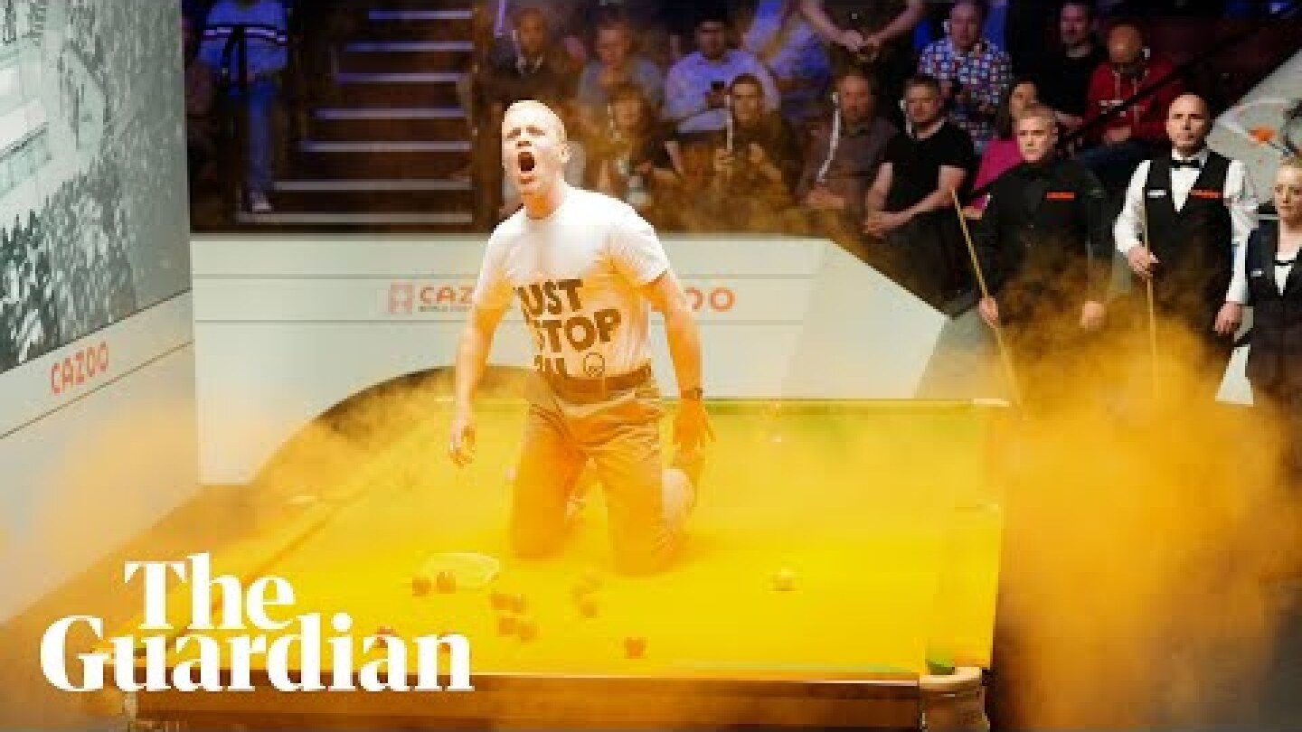 Just Stop Oil protesters invade World Snooker Championship arena