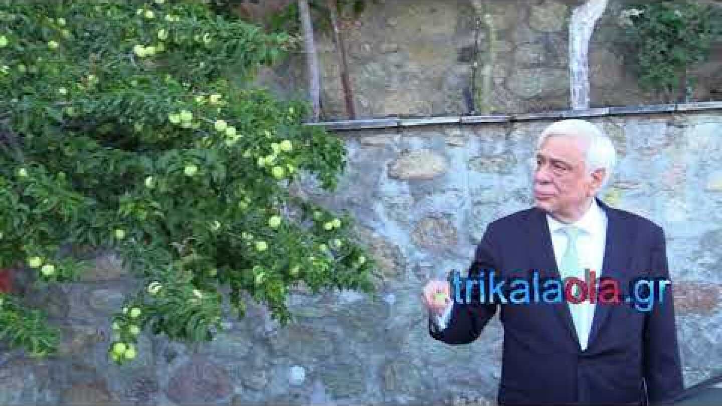 Θυμήθηκε τα παιδικά του χρόνια Καλαμπάκα Πρόεδρος Πρ  Παυλόπουλος με τις χελώνες κορόμηλα 26 5 2018