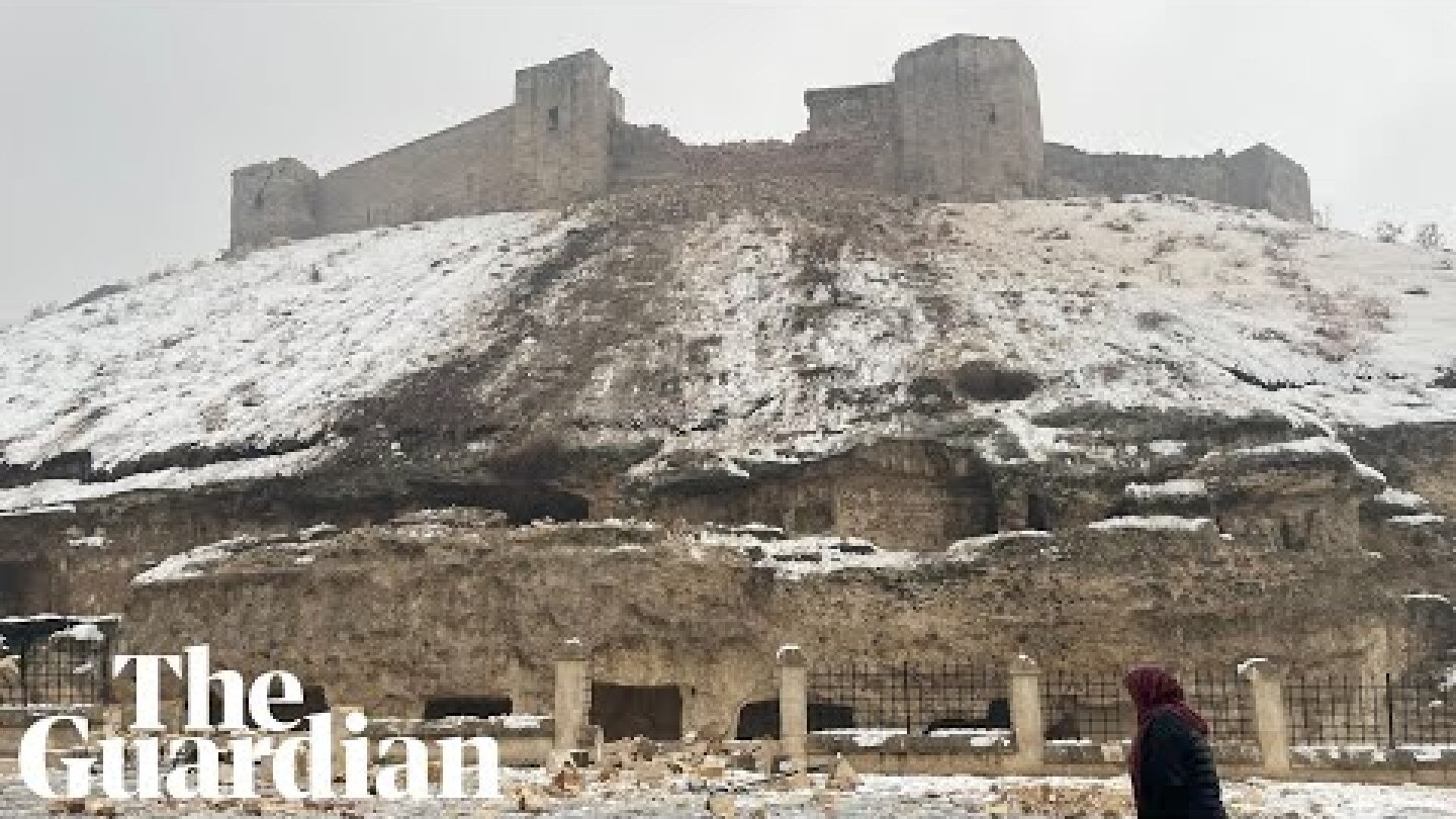 Historic castle in Turkey badly damaged by earthquake