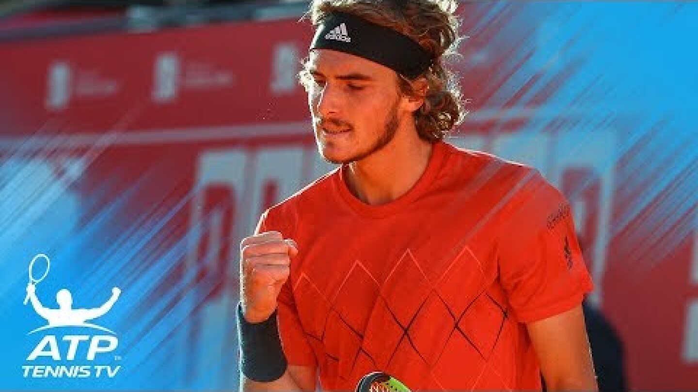 Stefanos Tsitsipas wonderful drop shot | Barcelona Open 2018 Semi-Final
