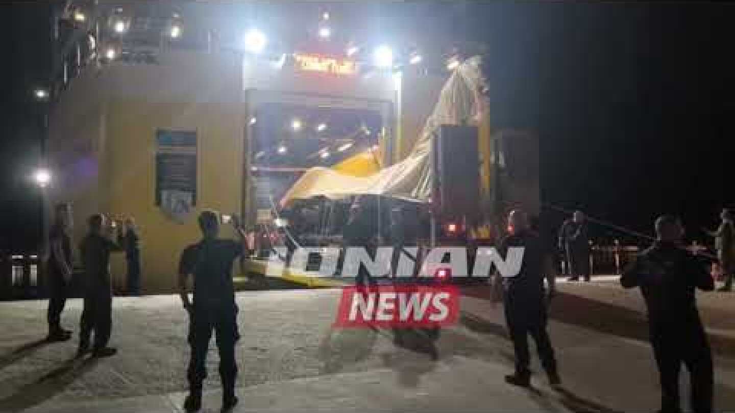 Αναχώρησε το F-16  με το πλοίο "ΚΕΦΑΛΟΝΙΑ" από τη Ζάκυνθο ξημερώματα Τετάρτης